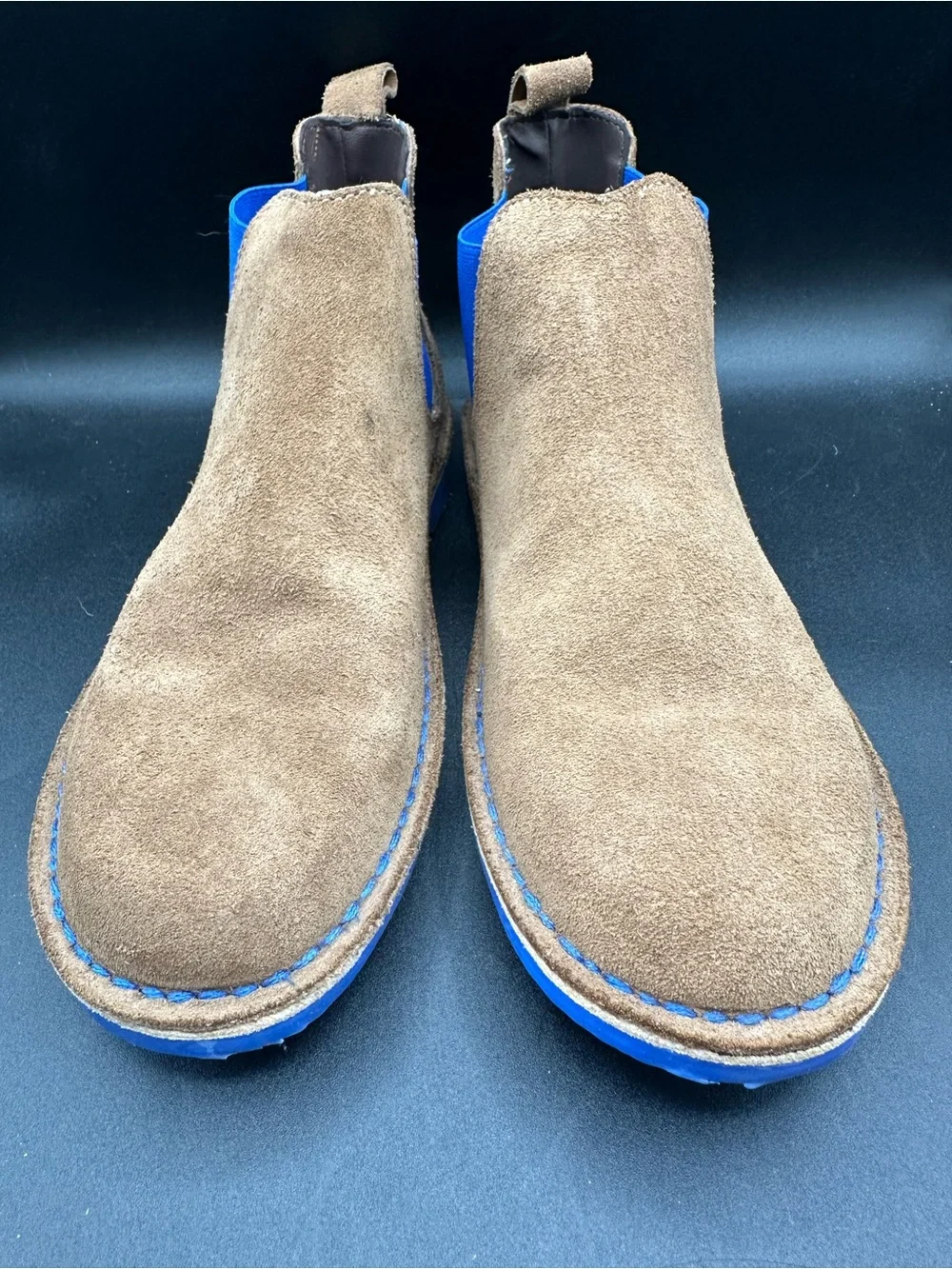 Veldskoen Chelsea J-Bay Suede Blue Boots Mens US 9 Womens US 11